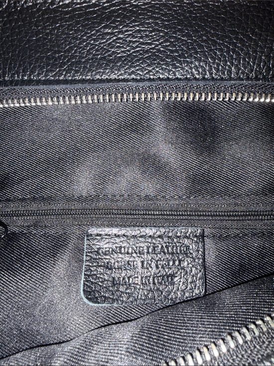 Made in Italy Black Pebbled LeatherConvertible Backpack /Shoulder Bag